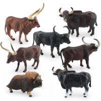 จำลองสัตว์ในฟาร์มน่ารัก Ankola Wausi Cow Gower Cattle River Buffalo Model Action Figures Early การศึกษา Cognitive Toy