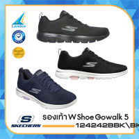 Skechers สเก็ตเชอร์ส รองเท้า รองเท้าแฟชั่น Women Shoe Gowalk 5 124242 BBK / BKLP / NVLV [มี 3 สี] (2795)