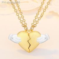 Magnetic Adsorption Heart Break Necklace Friendship Couple Pendant Choker Heartbreak For Women Lovers BFF Jewelry Gift Bijoux