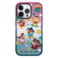 《KIKI》CASE.TIFY cotton candy Glitter Phone case for iphone 14 14pro 14promax 13 13pro 13promax Crayon Shin-chan doodle cartoon figure Shock-proof air cushion phone case simple style 12 12pro 12promax 11 2023 New Design HD transparent Phone case