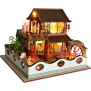 Mô hình nhà búp bê lắp ghép Nhà búp bê lắp ghép Barbie bằng gỗ DIY Story