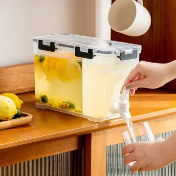 Cold Kettle With Faucet water jug Refrigerator Teapot juice dispenser  Plastic Drink Dispenser Beverage Dispenser Cold Kettle