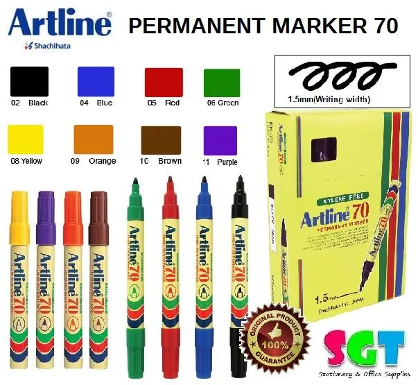 Artline 70 Permanent Marker 1.5mm 1 PC ONLY Lazada