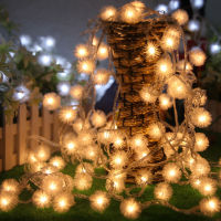 10 Meter 80pcs Leds Christmas Snow Ball Led String Light, Portable Party Light,Aa Battery,Outdoor Garden Decoration