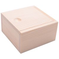 Small Plain Wooden Storage Box Case for Jewellery Small Gadgets Gift Wood color