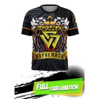 2023 Customized Fashion Fully Sublimated T-shirt for Men (SUPREMACY)，Contact the seller for personalized customization