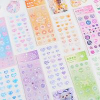 Assorted Heart PVC Stationery Stickers Decor Korea Photo Album Aesthetic Seal Label Kawaii Phone Laptop Collage Sketchbook Diary Stickers Labels