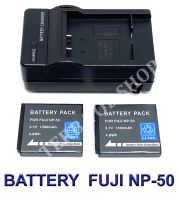 (Saving Set 2+1) FNP-50 / NP-50 / FNP50 / NP50 แบตเตอรี่และแท่นชาร์จสำหรับกล้องฟูจิ Battery and Charger For Fujifilm X10,X20,XF1,XP100,XP150,XP200,F50FD,F60FD,F70EXR,F80,F85,F100FD,F200EXR,F300,F500,F600,F750,F770,F800,F900,REAL 3D W3