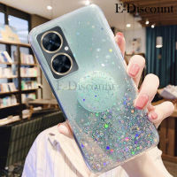 เคสโทรศัพท์ใหม่สำหรับฝาครอบ VIVO Y27แวววาวดวงจันทร์เลื่อมซิลิโคนใสขาตั้งพับได้กันการตกสำหรับเคส VIVO Y27