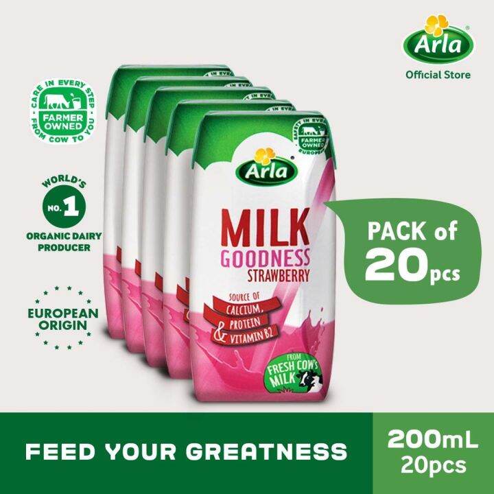 Arla Strawberry Milk 200ml 20-pack 