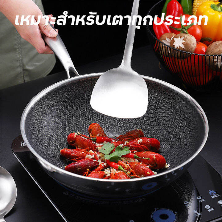 กระทะรังผึ้ง-non-stick-ขนาด-34cm-กระทะสแตนเลส-pan-กระทะเกาหลี-กระทะก้นลึก-กะทะเหล็ก-กระทะทรงกลม-กระทะไม่ติดกระทะ-teflon-cooking-กระทะทอด