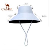 Camel ร่มพับได้50 + หมวกป้องกัน UV พับได้ของผู้หญิงหมวกชาวประมงหมวกชายหาดผ้าคลุมหน้ากลางแจ้ง