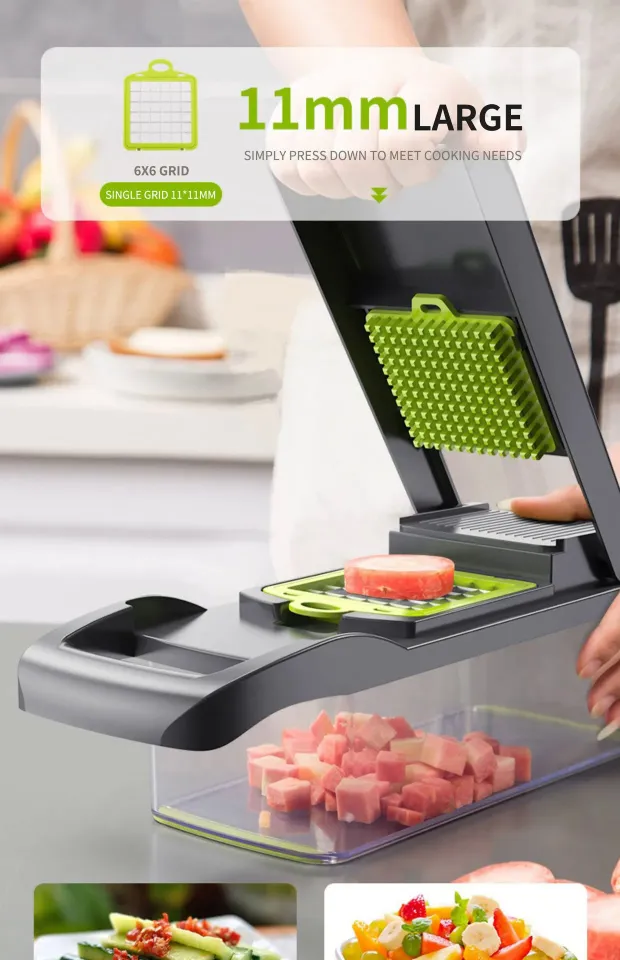 1pc 12 1 Multifunctional Vegetable Slicer Cutter Basket Fruit