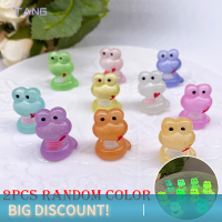 ?【Lowest price】TANG 2pcs Luminous Chinese Zodiac เครื่องประดับงูการ์ตูนตุ๊กตาตกแต่งภูมิทัศน์ขนาดเล็กตุ๊กตาของเล่นขนาดเล็ก