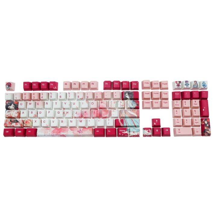 108 Keys Oem Pbt Dye Sub Keycaps Full Set Mechanical Keyboard Keycaps 