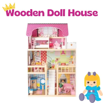 Wooden Doll House Family, Doll Family Pretend Play Figures Skill  Development 7 Dolls For 1:12 Dollhouse