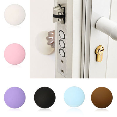 Mute Door Stoppers Wall Protection Safety Shock Absorber Door Handle Bumpers Security Silicone Self Adhesive Silencer Crash Pad Decorative Door Stops
