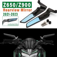 ✣ For Kawasaki Z650 Z800 Motorcycle Rear View Mirrors Z1000 Z900 Accessories Winglets Mirror 2021-2023 Adjustable Blue Anti-glare