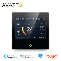 AVATTO WiFi สมาร์ทเทอร์โมควบคุมอุณหภูมิความร้อนด้วยเซลเซียส ฟาเรนไฮต์ LED หน้าจอสัมผัสทำงานร่วมกับ Alexa Home