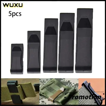 5pcs 5 sizes Camping Hiking Outdoor Military Attach Bag Strap Accessories  Tactical Backpack Buckles Molle Webbing Buckle Adjust Keeper Belt end Clip