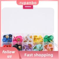 RUPANBO039392692 300 Pieces หลายสี เหล็กจุด พลาสติกทำจากพลาสติก กลมกลมๆ หมุดกดหมุด ตกแต่งด้วยตะปู 0.40.4นิ้วค่ะ ที่ติดผนัง