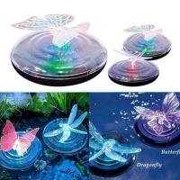 Solar LED Float Lamp RGB Color Change Butterfly Dragonfly Light Underwater Light Water Garden Swimming Pool Pond Outdoor De Z2X5