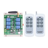 DC 12V 24V 36V 6 CH RF Wireless Remote Control Switch Remote Control System 6CH 10A Relay Receiver +6 Button Transmitter