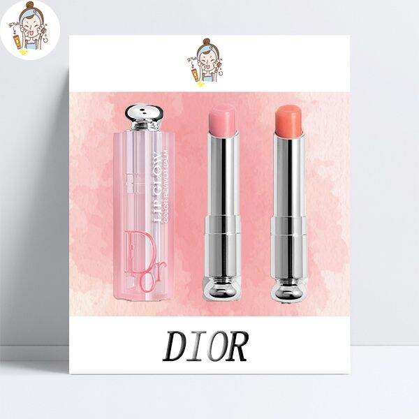 《iman》Dior Addict Lip Glow Color Awakening Lip Balm lip gloss 001Pink