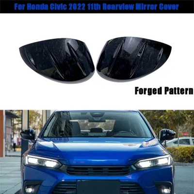 Forged Pattern Car Side Rearview Mirror Cover for Honda Civic 2022 11Th Accessories