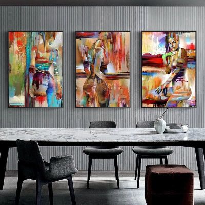 Abstract Sexy Woman Poster Print Canvas Painting Modern Wall Art Pictures for Living Room Home Decoration Cuadros