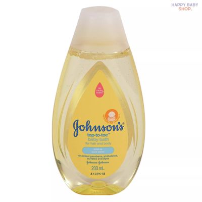 Johnsons จอห์นสัน เบบี้ สบู่เหลวอาบน้ำและสระผม ท็อปทูโท เบบี้บาธ ขนาด 200 มล 1ขวด