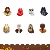 Wuhui ดาวสงครามล่าสุดเจได minifigures ของเล่นอาคารชุด ของเล่นหน่วยการสร้าง D arth vaders อาคารอิฐสำหรับเด็กก่อนวัยเรียนเด็กอายุ 3 + Kids Toys เข้ากันได้กับทุกยี่ห้อ (8 ชิ้น)