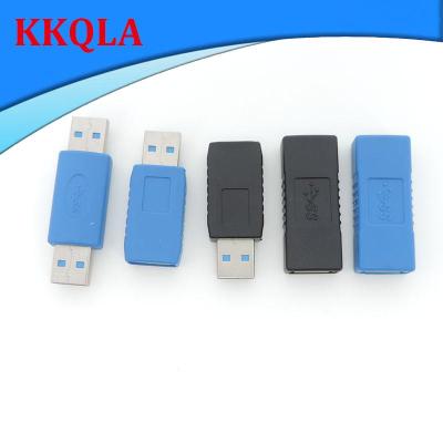 QKKQLA Shop USB 3.0 Type A Male female To male Female Adapter Converter Connector USB3.0 AM To AF Coupler for Laptop PC cable Extender blue
