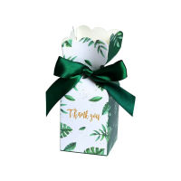 Birthday Party Christmas Supplies Wedding Favor Gift Decoration Green Paper Candy Boxes Gift Bag Wedding Gift Box Baby Favor