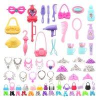 (Popular toys)  Kawaii ขายร้อน37รายการ/ล็อต10รองเท้า15กระเป๋าถือ12มินิอุปกรณ์ตุ๊กตาสำหรับตุ๊กตาบาร์บี้ DIY แกล้งเล่นเกมคริสต์มาส