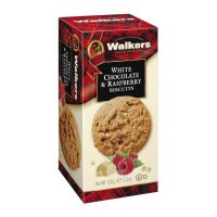 Walkers White Chocolate &amp; Rasberry Biscuit วอล์คเกอร์ส ไวท์ ช็อกโกแลต แอนด์ ราสเบอร์รี่ บิสกิต 150g.