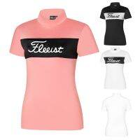 Titleist เสื้อกอล์ฟผู้หญิง,เสื้อผู้หญิงเข้ารูปฤดูร้อนระบายอากาศและเหงื่อเสื้อกอล์ฟเสื้อโปโลกรัม/ก่อนลายสก๊อตกล้อง