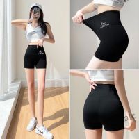 【hot sale】♂ C04 ?[Readystok]?3 / 4 Shark Pants Womens High Waist Abdomen Tight Leggings Yoga Riding Barbie Pants Casual safety pants waist twisting Ice Silk Fabricpants women sportlegging sport woman