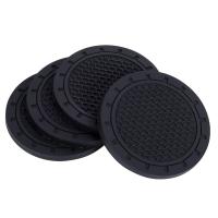 ♧ 4PCS Car Coaster Water Cup Bottle Holder Anti-slip Pad Mat Silica Gel For Interior Decoration Car Styling Accessories