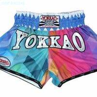 YOKKAO กางเกงมวยไทยนำเข้าจากประเทศไทยแท้การต่อสู้ Sanda มวยต่อสู้กีฬากางเกงขาสั้นชายและหญิง Gratis Ongkir