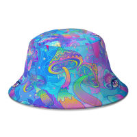 [hot]Spring Psychedelic Magic Mushrooms Bucket Hat for Men Women Customized Cute Cartoon Fisherman Hat Seaside Panama Hat 【hot】 !