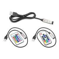 USB IR RF RGB Remote Controller สำหรับ LED SMD 5050 2835 RGB Strip light 5V คอนโทรลเลอร์ LED ไร้สาย 3 24 17 คีย์สำหรับเทปริบบอน