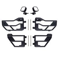 RC Car Plastic Tube Doors &amp; Rearview Mirror for 1:10 RC Crawler Car Axial SCX10 90046 for Jeep Wrangler Hard Body Shell