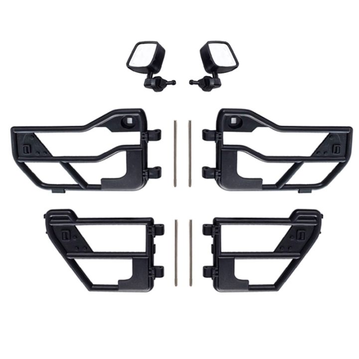 RC Car Plastic Tube Doors & Rearview Mirror for 1:10 RC Crawler Car Axial  SCX10 90046 for Jeep Wrangler Hard Body Shell 