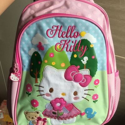 Sanrio Schoolbag Female Hello Kitty Hellokitty Backpack Lightweight Cute Children Primary School Students