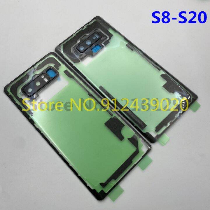 for-samsung-galaxy-s20-s10-s9-s8-plus-note10-back-battery-cover-rear-door-housing-gorilla-tempered-transparent-glass-panel-part