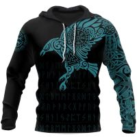 2023 style  Autumn/Winter Vintage Print Eagle Vikings Hooded Men Sweatshirts Casual Coats Hip Hop  Jacket Streetwear Hoodies，can be customization