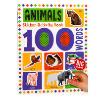 100 words Sticker Activity Book 100 words Sticker Activity Book Animals English original picture book childrens interesting sticker interactive coloring book English cognitive enlightenment picture book