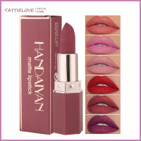 Tattielove ลิปสติก เนื้อแมตต์ กํามะหยี่ กันน้ํา ติดทนนาน มี 6 แบบ สีแดง สีชมพูนู้ด สําหรับผู้หญิง