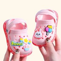 Summer Kids Sandals Hole Childrens Shoes Slippers Soft Anti-Skid Cartoon DIY Design Hole Baby Shoes Sandy Beach For Boys Girls